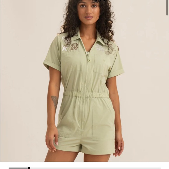 Roak Embroidered Romper Women’s Medium - Picture 6 of 10